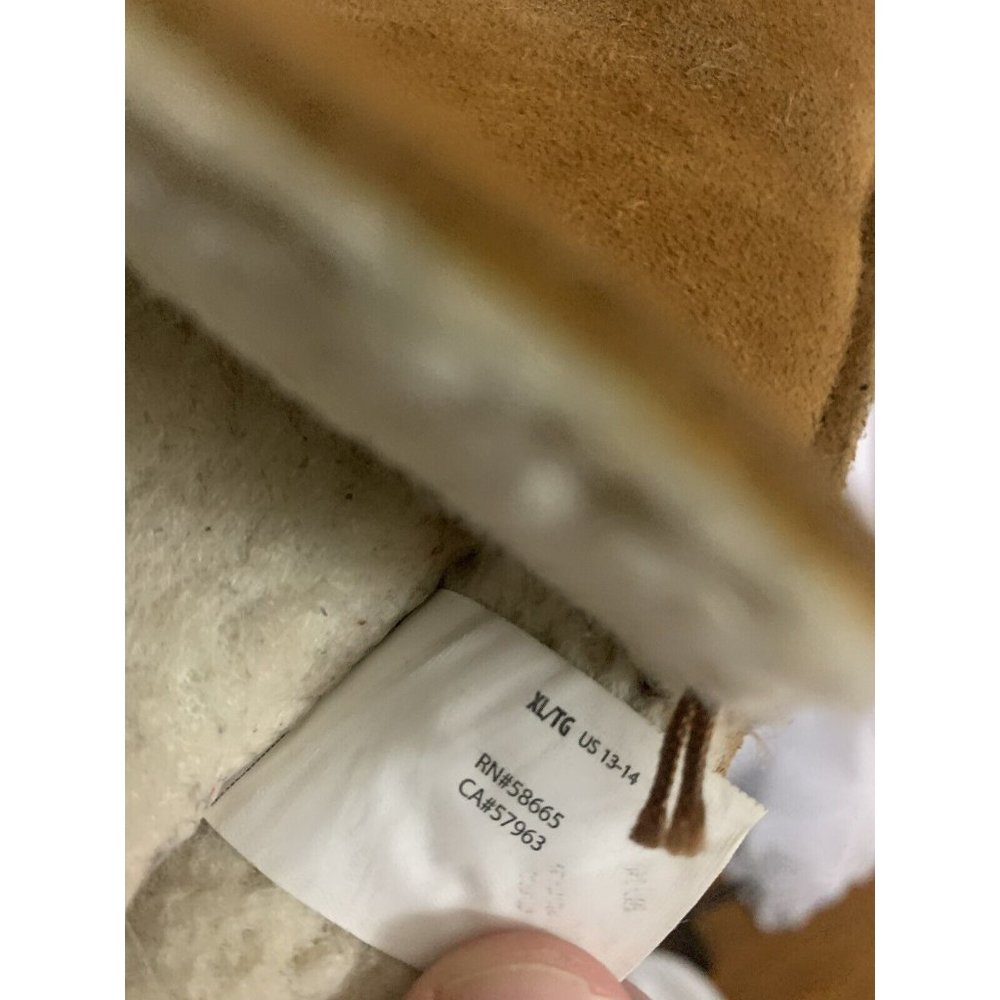 Nordstrom Men’s XL 13/14 Tan Mocassins Sherpa Lined Comfort Shoes Slippers - Picture 6 of 6